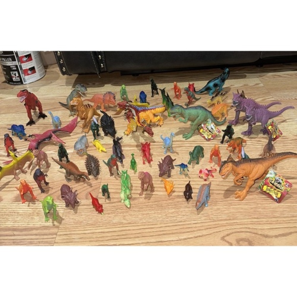 Huge vintage‎ dinosaurs lot some with tags BOLEY, greenbrier, rubber